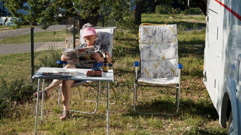 Elly pauze op de camping van Novi Vinodolski